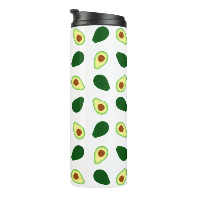 Garrafa Térmica Avocado Padrão Tumbler térmico impresso (Rotação à direita)