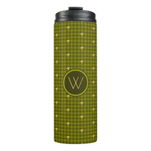 Garrafa Térmica Azeite com Dourado Tumbler térmico Houndstooth