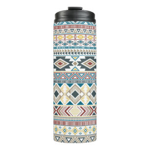 Garrafa Térmica Aztec american índio, padrão tribal motifs étni