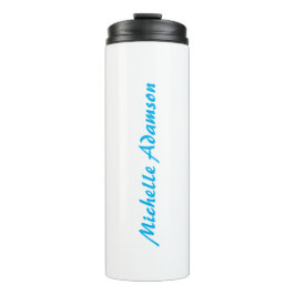 Garrafa Térmica Azul-branco-azul-marinho-elegante-Na moda