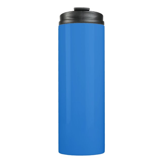 Garrafa Térmica Azul brilhante marinho (cor sólida) (Frente)