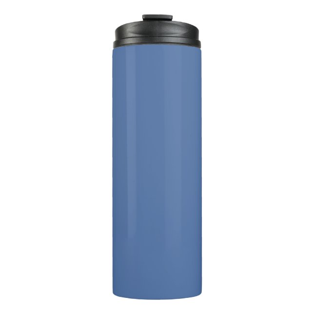 Garrafa Térmica Azul distante (cor sólida) (Frente)