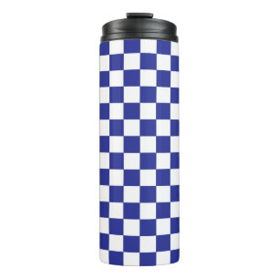 Garrafa Térmica Azul e branco verificados