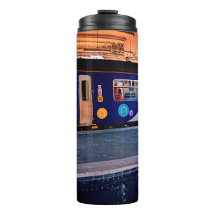 Garrafa Térmica Azul e prata