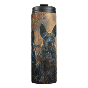 Garrafa Térmica Azul Heeler Halloween Noite Delight