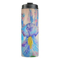 Azul Iris Art floral Design de Aquarela