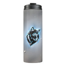 Azul nevado do ícone do lobo