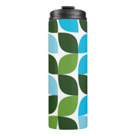 Garrafa Térmica Azul, verde, legal, moda, abstrato da natureza mod