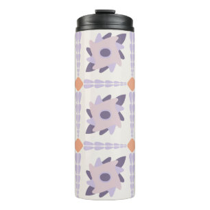Garrafa Térmica Azulejo decorativo colorido roxo pastel