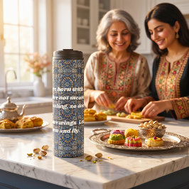 Garrafa Térmica Azulejo Vintage Personalizado Presente Nowruz Ano 