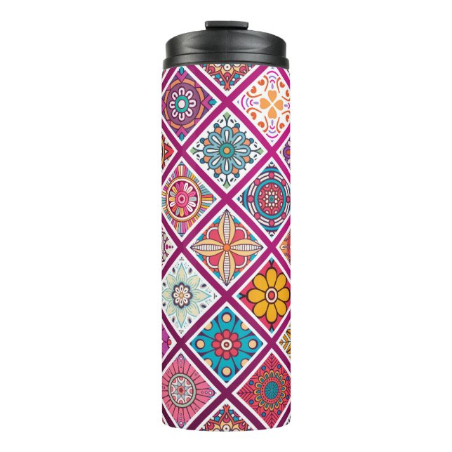 Garrafa Térmica Azulejos da Bohemian Mandala em Marrocos (Frente)