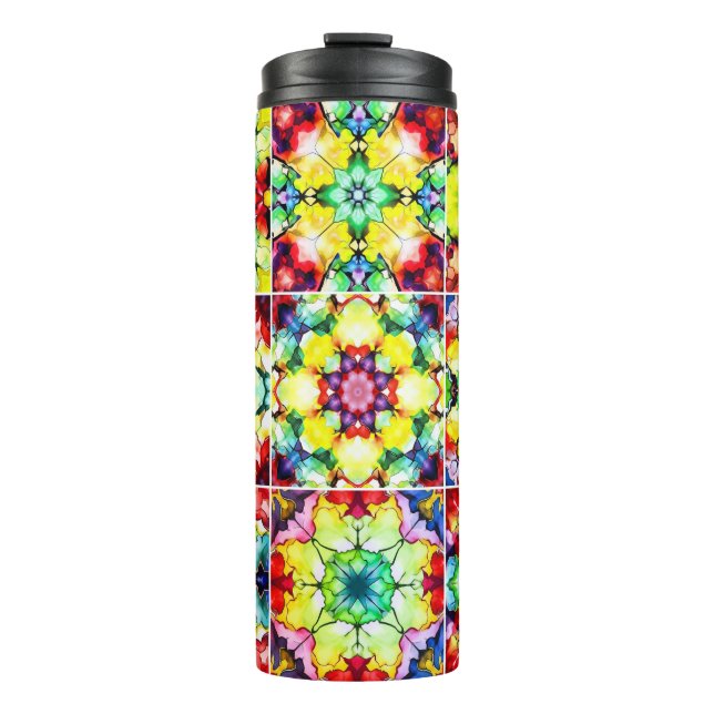 Garrafa Térmica Azulejos do Mediterrâneo, Azulejos de Tinta Álcool (Frente)