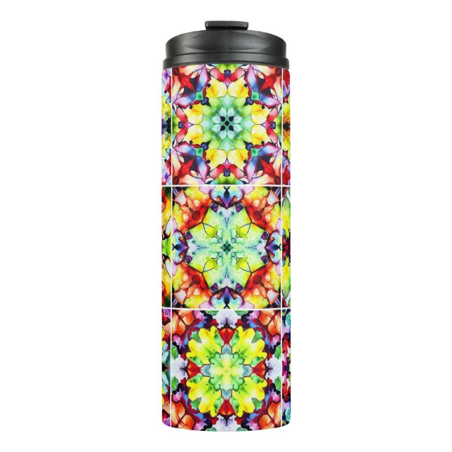 Garrafa Térmica Azulejos do Mediterrâneo, Azulejos de Tinta Álcool (Frente)