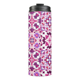 Garrafa Térmica Azulejos Espanhóis Rosa e Roxo