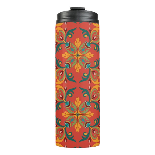 Garrafa Térmica 🧡💚💛Azulejos orientais (Frente)