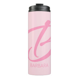 Garrafa Térmica B Monograma - Rosa Personalizado