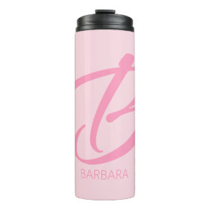 Garrafa Térmica B Monograma - Rosa Personalizado