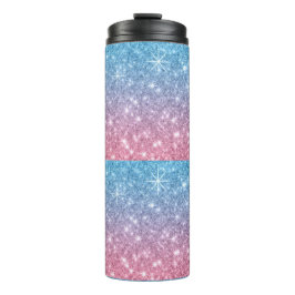 GARRAFA TÉRMICA BABY BLUE AND PINK GLITTER TUMBLER