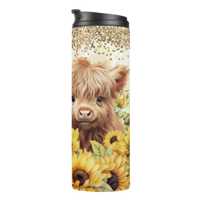 Garrafa Térmica Baby Highland Cow Thermal Tumbler (Rotação à direita)