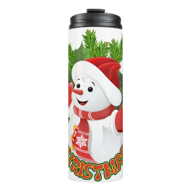 Garrafa Térmica Baby Snowman com Ornament Crystal Snowflakes (Frente)