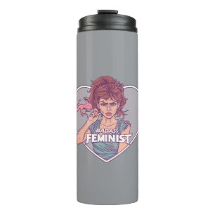 Garrafa Térmica BADASS FEMINISTA, desenho animado