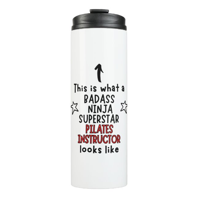 Garrafa Térmica Badass, Ninja, Superstar, Instrutor Pilates (Frente)