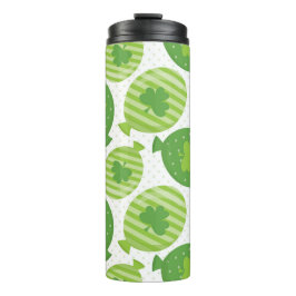 GARRAFA TÉRMICA BAIXAS DE BALÕES VERDES E SHAMROCKS IRLANDESES