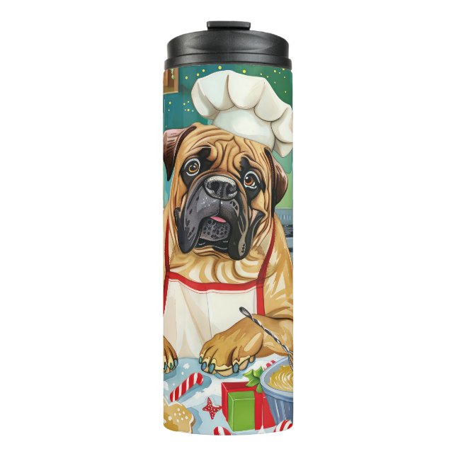 Garrafa Térmica Baking Feriado Bullmastiff (Frente)