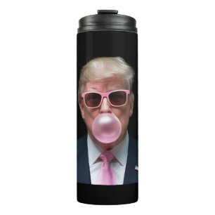 Garrafa Térmica Balão de Goma Trump Rosa Engraçado Presidente EUA