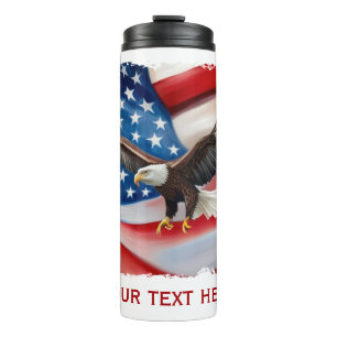 Garrafa Térmica Bald Eagle & US Flag 4 De Julho