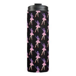 Garrafa Térmica Ballerina em roxo rosa geométrico moderno
