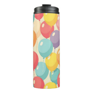 Garrafa Térmica Balões de festa em cores diferentes