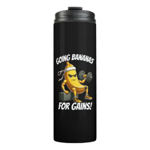 Garrafa Térmica banana se exercitando