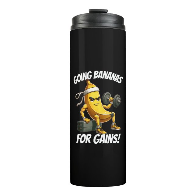 Garrafa Térmica banana se exercitando (Frente)