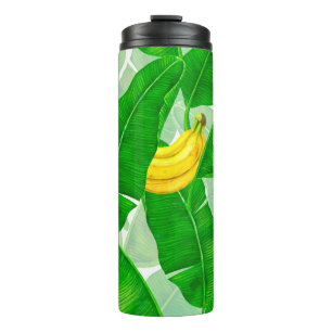 Garrafa Térmica Bananas e folhas design