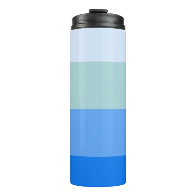 Garrafa Térmica Bandas Azuis (Frente)
