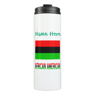 Garrafa Térmica Bandeira Afro-Americana Personalizada
