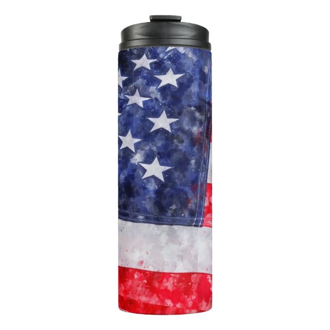 Garrafa Térmica bandeira americana (Frente)