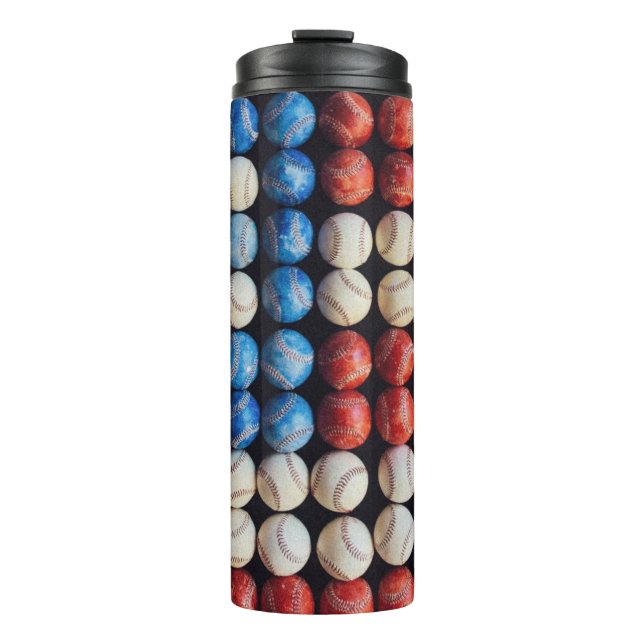 Garrafa Térmica Bandeira Americana do Baseball (Frente)