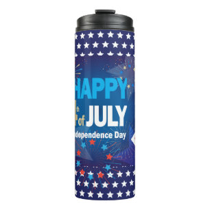 Garrafa Térmica Bandeira Americana EUA do Dia 4 de Julho Coração B