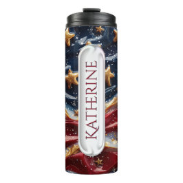 Garrafa Térmica Bandeira americana patriótica personalizada 4 de j