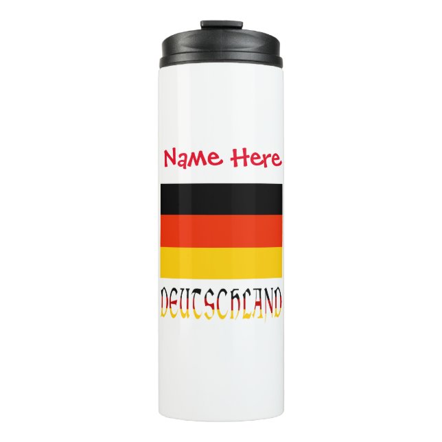 Garrafa Térmica Bandeira da Alemanha Personalizada (Frente)