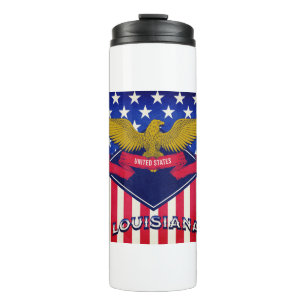 Garrafa Térmica Bandeira da Louisiana EUA