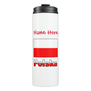 Garrafa Térmica Bandeira da Polônia Personalizada