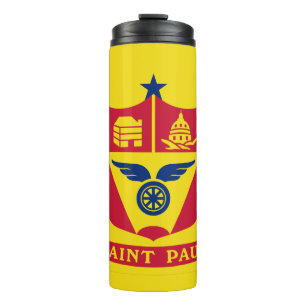 Garrafa Térmica Bandeira da Rua Paul, Minnesota Thermal Tumbler