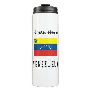 Garrafa Térmica Bandeira da Venezuela Nome Personalizado Venezuela