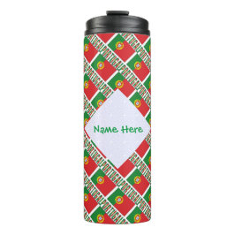 Garrafa Térmica Bandeira de Azulejos Personalizada de Portugal