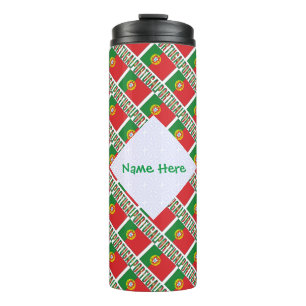 Garrafa Térmica Bandeira de Azulejos Personalizada de Portugal