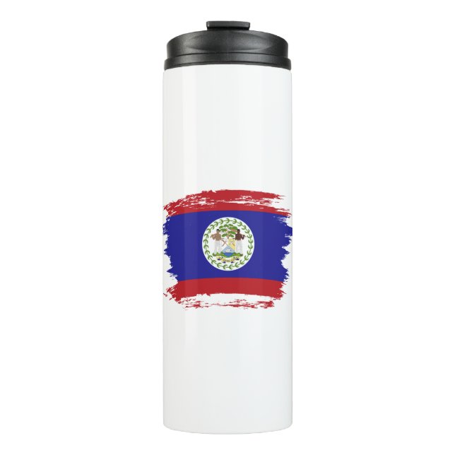 Garrafa Térmica bandeira de Belize (Frente)