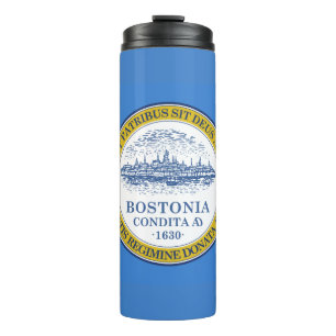 Garrafa Térmica Bandeira de Boston, Massachusetts Thermal Tumbler